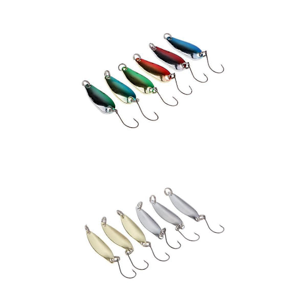 12 stycken fiskedrag skeddrag metall hårda beten crankbaits redskap
