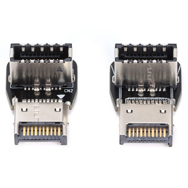 2 st adapter metall USB3.1 10 Gbps hane till hona TypeE Plug Play utökad dataadapter
