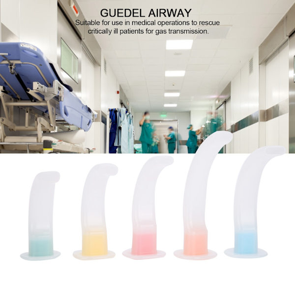 9 stk engangs førstehjælp Oral Air Way Guedel Airway Tube Gas Guide Tube til patienter