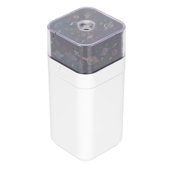 Starlight luftfukter ultralyd LED nattlys stillegående 300 ml dobbel modus mini luftfukter med stjernelysprojeksjon hvit