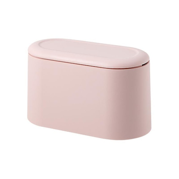 Liten bordssoppa med tryckknappslokk för kontor (Rosa)