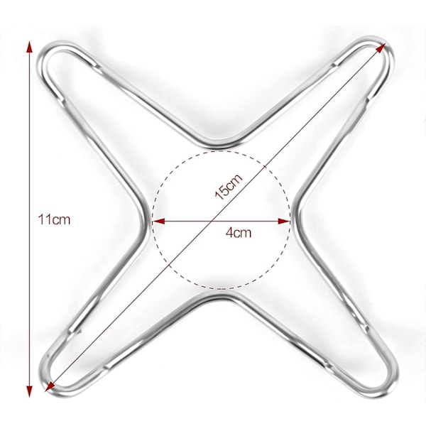 Universal gasskomfyr støtte - 1-pakning (130mm)