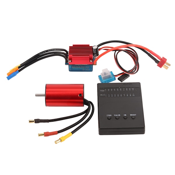 Harjaton moottori ESC-sarja 5900KV vedenpitävä harjaton moottori 35A ESC ohjelmointikortti yhdistelmäsetti HSP:lle 1/12 RC-autolle