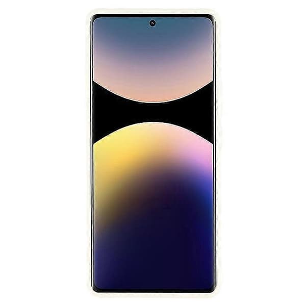 Bulk Buy Compatible with Xiaomi Redmi Note 14 Pro 5G Case Straight Edges Soft TPU Matte Phone Back Cover White
