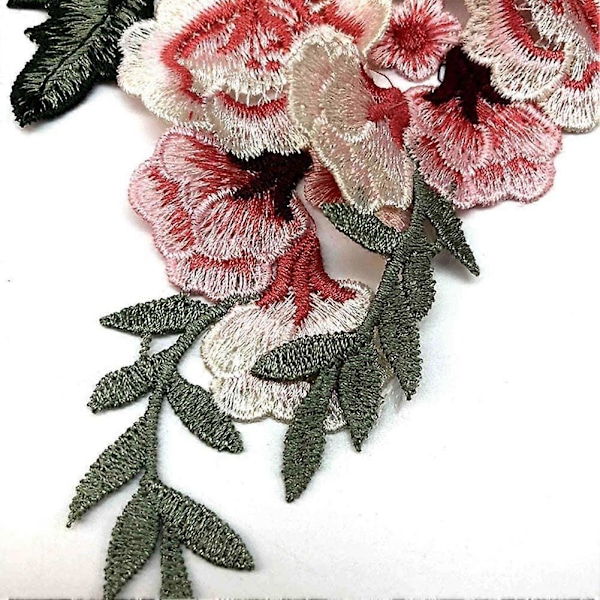 Applikation Påsybar Stryk-på-lapp Blomma DIY Broderilapp Blå Lapp Broderad Lapp Broderi på Hatt Kläder Ryggsäckar T-shirt Kläddekoration