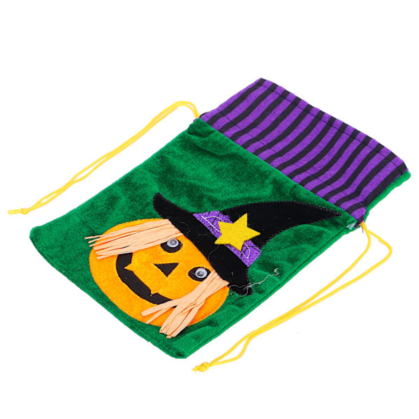Halloween-juuttilahjapaperipussit Kurpitsa Ghost Festival -karkkiommelvillakangas Ei-kudottu säilytyspussi (Kurpitsa)