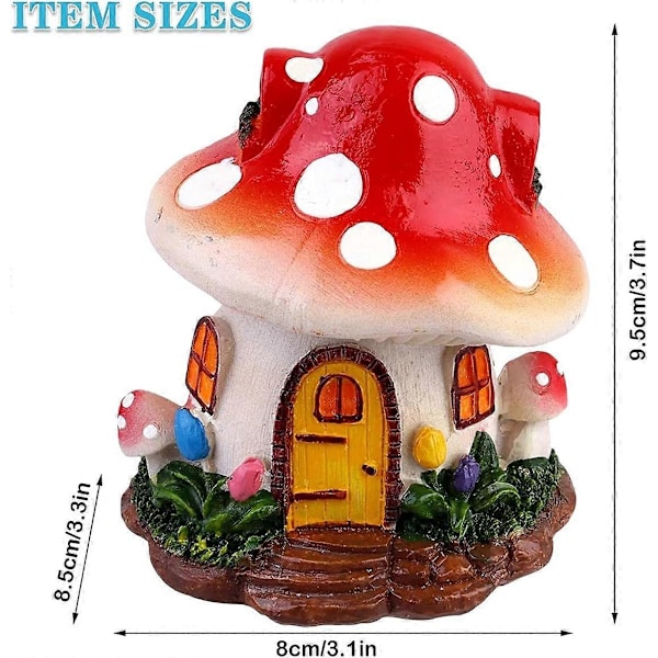 Harpikssvampehus, Fehus, Mini Harpikssvamp DIY Plantestatue, Vandtæt Udendørs Havestatue