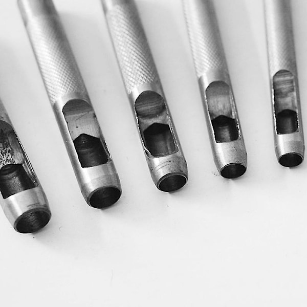Pyöreä teräksinen ontto lyöntityökalu 1 mm - 10 mm ontto naskali nahalle, nahan ontto rei'itystyökalut