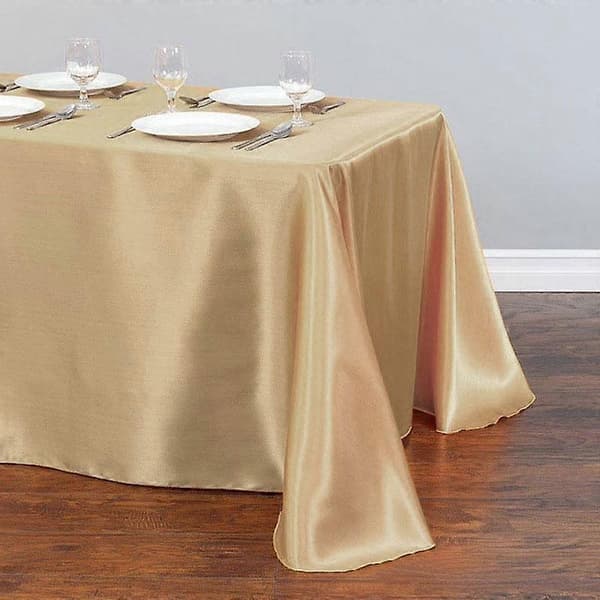 1PC Wedding Tablecloth Rectangle Tablecloth Cover Fabric Satin Party Decoration black black S