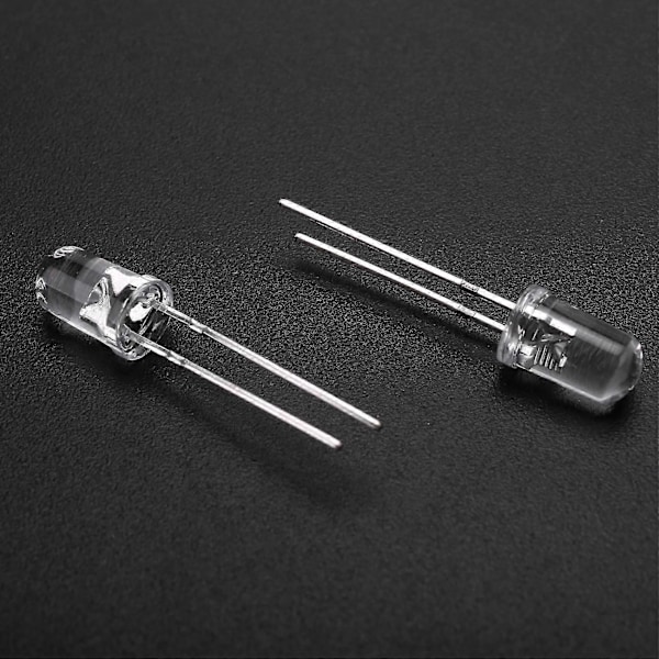 Chanzon 100 stk. 5mm Varm Hvid LED Diode Lys (Klar Rund Transparent 3000K DC 3V 20mA) Super Lysende Pærer Lamper Elektroniske Komponenter Lig