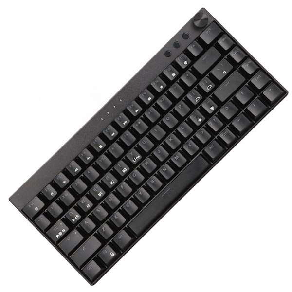 Mekanisk tangentbord 82 tangenter RGB-bakgrundsbelysning 3 anslutningslägen Ergonomisk design Spel tangentbord för kontor Linjär actionbrytare