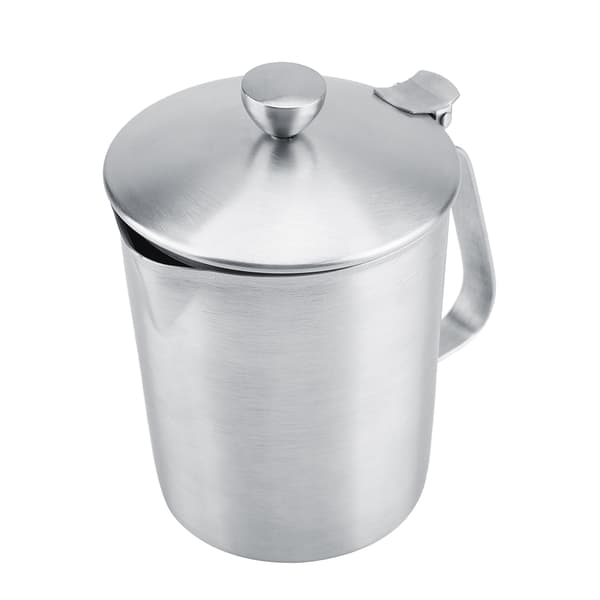 Mælkekande i rustfrit stål Kaffekop med låg og mål (500 ml)