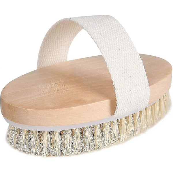 Torr Kroppsborste, Exfolierande Borste För Torr Hud Med Naturliga Borst För Felfri Hud, Lymfdränage Och Förbättrad Cirkulation