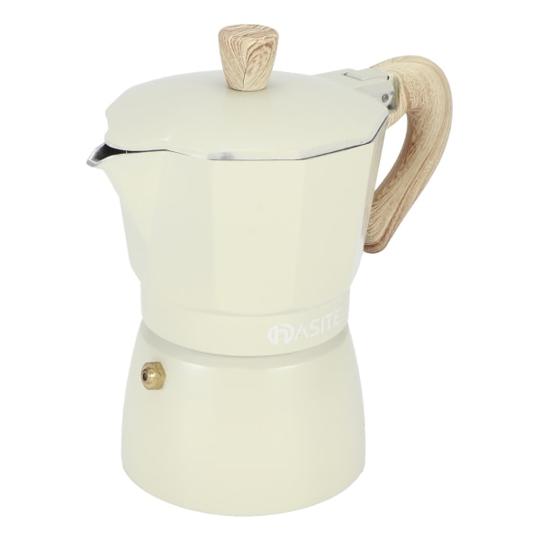 Aluminium ottekantet kaffekande Kedel Kaffemaskine Moka Pot til hjemmekaffebar Svag gul150ML