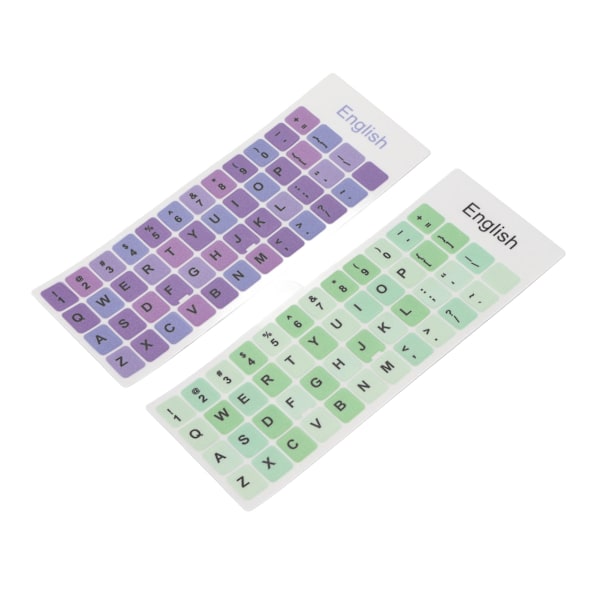 2st Tangentbordsdekaler Färgglada engelska språk Dammtät Vattentät beläggning PVC-material Dator Keycaps Stickers B