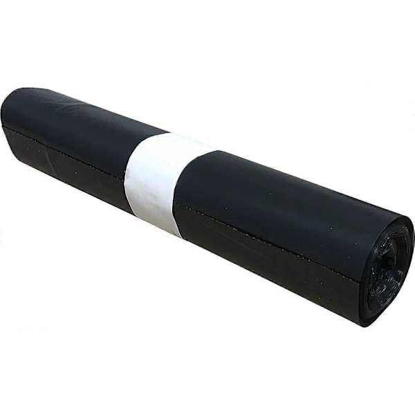 10 Stora Sopsäckar 110L - Förslutningslänk, Ultra-Resistenta, Läcksäkra, Opaque Svarta