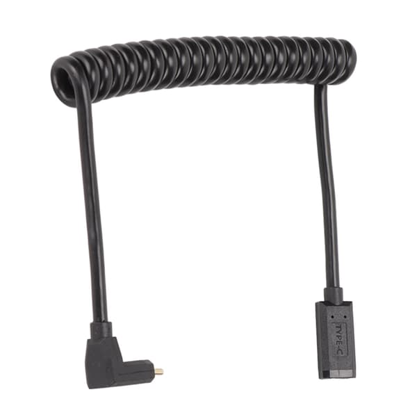 USB C-kabel USB C hunn til USB C hann 4K 60hz 3A hurtiglading 10Gbps 1,2m spiraldesign USB C strømkabel hunnhode til hann rett bøy