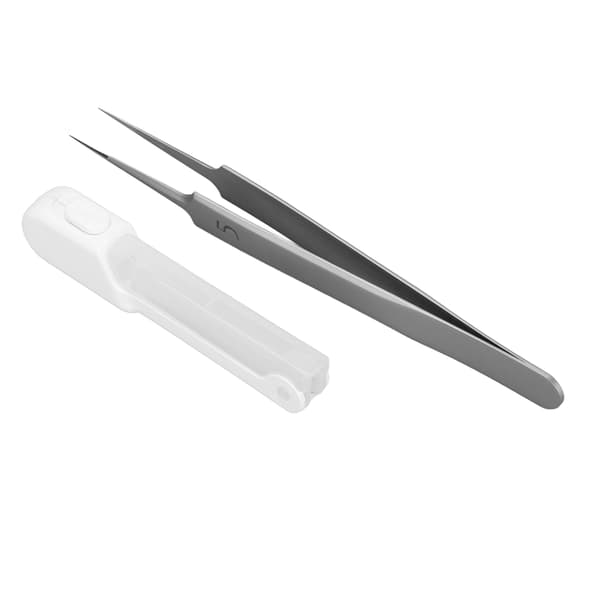 Pimple Blackhead Extractor Remover Pincet med spids spids i rustfrit stål med belysning