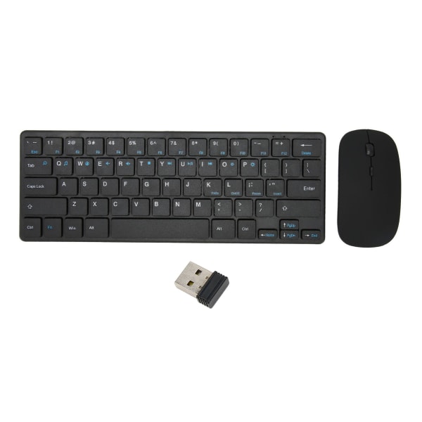 2,4G trådløs tastaturmus kombi Ergonomisk tastatur med 64 taster 3 DPI Justerbar USB-mus til stationære pc-tablets