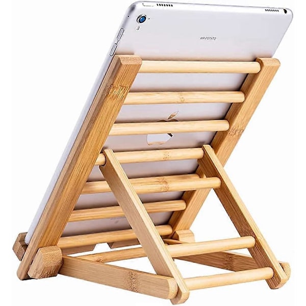 Bambu Tabletthållare Trä Telefonhållare för Skrivbord, Trä Tabletthållare, Skrivbord Telefonhållare (Stångform)