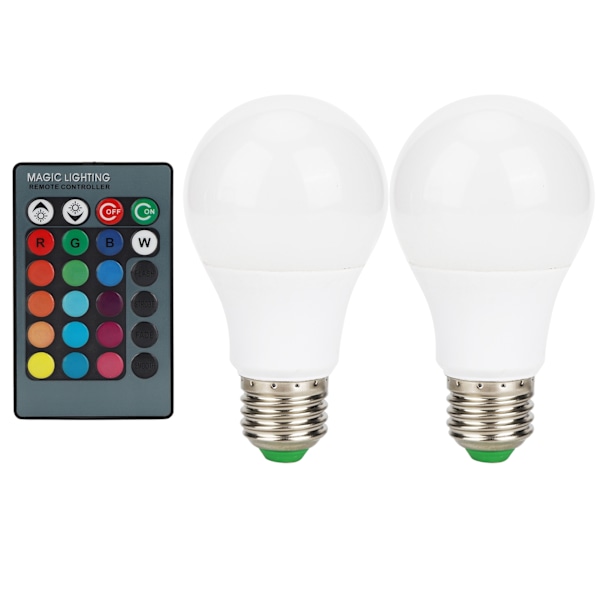 E27 5W RGB LED -väriä vaihtava lamppu kaukosäätimellä kodin juhlakoristeluun 85V-265V