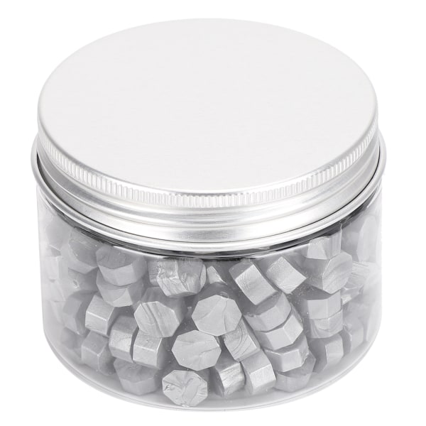 Pearlescent Octagon förseglingsvax - 200 st för kuvert, dokument, bröllopsinbjudningar Silver