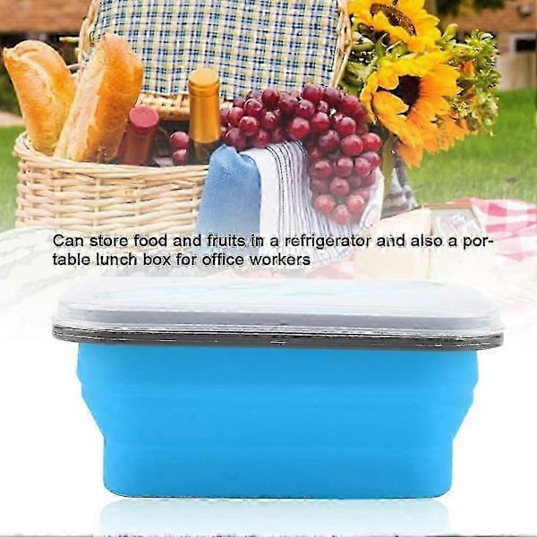 Camping Portabel Silikon Vikbar Matlåda (orange, 600ml) 1 Styck