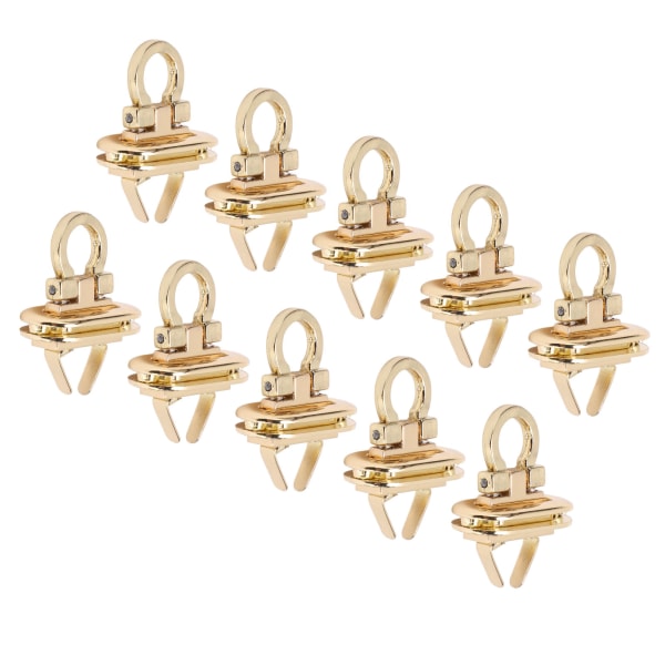 10 stk Turn Lock Solid Slitesterk legeringsmateriale Bred Klassisk stil Vrilåsfeste for Veske Veske Håndveske DIY