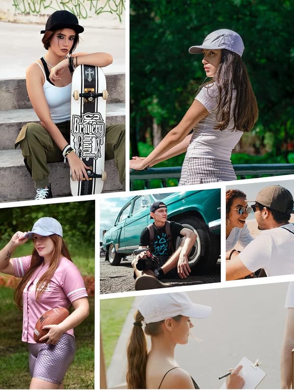 Women's Baseball Cap with Quick-Drying Mesh, Adjustable, Waterproof, Ponytail Holder, Sun Protection