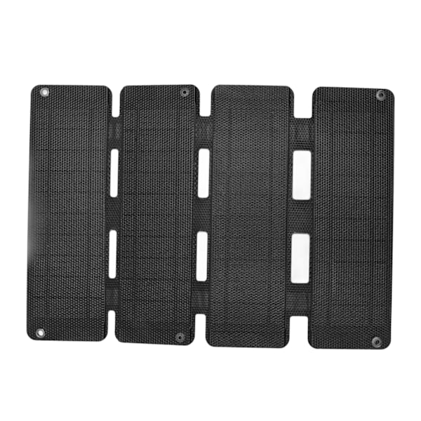 13W 5V ETFE Foldbar Solcellepanel Oplader Dobbelt USB Udgang Telefon Powerbank Solcelle Opladningspakke 4 Fold Sort
