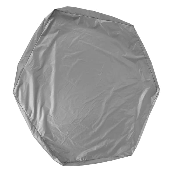 Sandlådeskydd Hexagon Sandlåda Sandleksaker Skydd Vattentätt Poolskydd med Dragsko för Utomhus Trädgård Grå