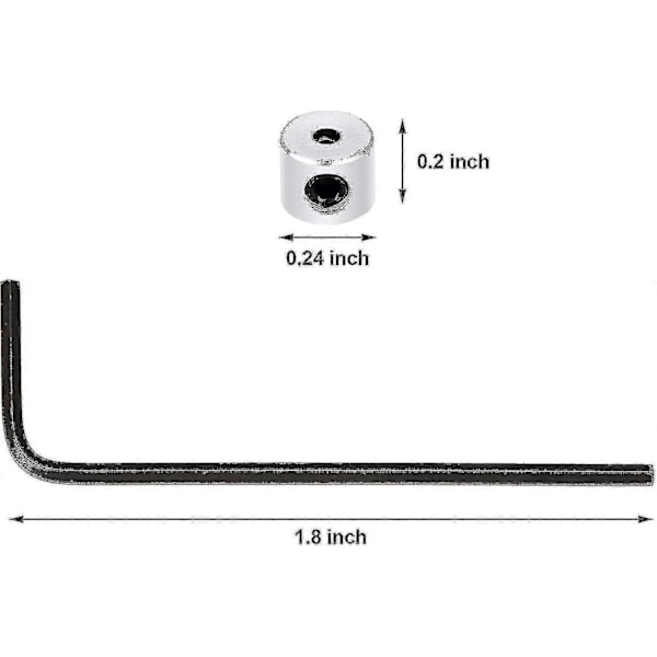 100 Stycken Nålhållare Nållås Nålryggar Låsande Lås Med Skiftnyckel, 6 X 5 Mm