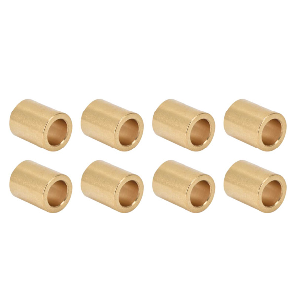 8 kpl itsevoitelevia messinkiholkkeja, 8 mm reikä x 12 mm ulkohalkaisija x 15 mm pituus, erikoislaakeriholkki messinkiholkki liukusäätimelle