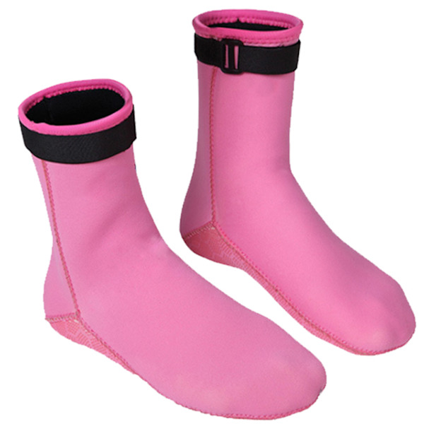 3MM Neopren Dykker Sokker Støvler Strand Snorkling Surfing Vandsko til Mænd KvinderKvinde Pink S(36-38størrelse)