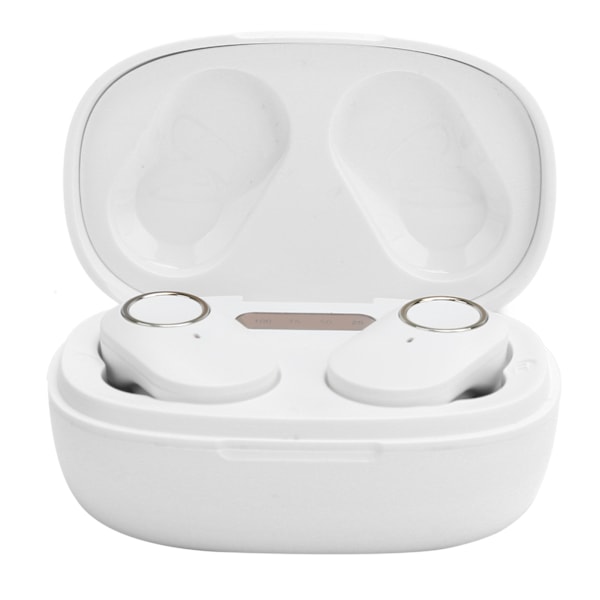 Bluetooth trådlösa öronsnäckor TWS digital display inEar-headset IPX5 vattentäta öronsnäckor (vita)