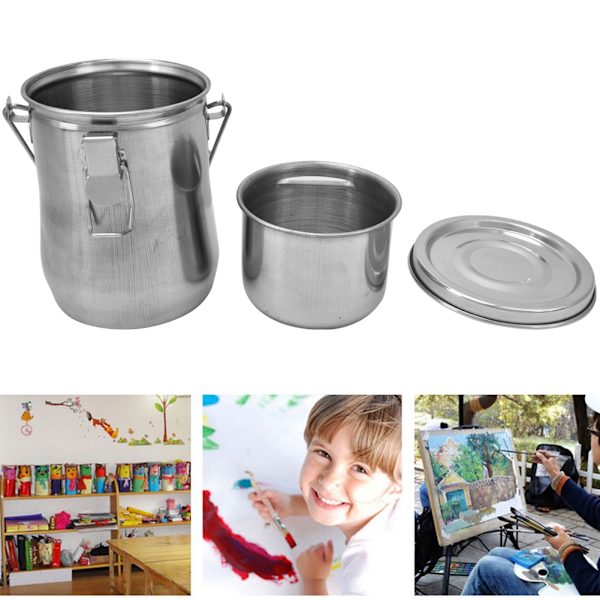 Ruostumattomasta teräksestä valmistettu harjapesuri, ilmatiivis, vuotamaton harjapuhdistin Art Supply