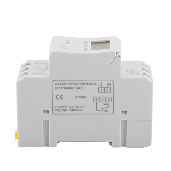 16A Digital LCD Strömtimer Programmerbart Relä Tidsbrytare (DC12V)