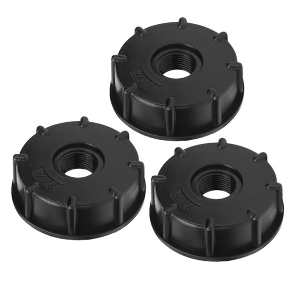 3 stk. IBC-tankforbindelse groft gevindslangeafløbsadapter plastfitting 60 mm indvendig diameter G1/2