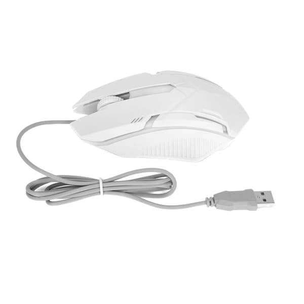 USB Mus M3 Bakgrunnsbelysning Modus Kablet Mus Ergonomisk Design Datamus for Macbook Laptop PC Hvit