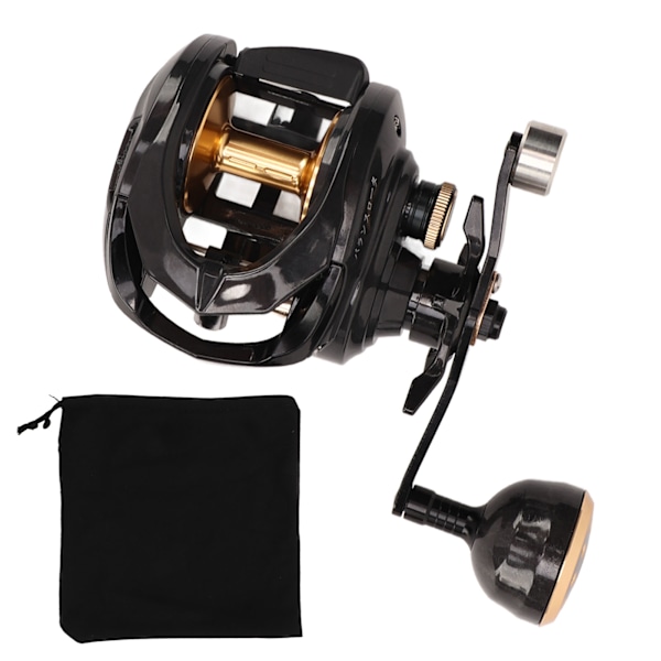 Fiske Baitcasting Rulle Lågt Brus Kolfiber Rulle Metall Kropp Baitcaster Rulle för Fiske Vänster Hand