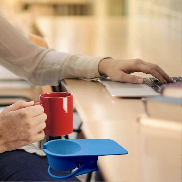 Uppgraderad Mugghållare med Klämma - Fästs på Skrivbordssidan för att Hålla Kaffemugg, Vatten, Läsk