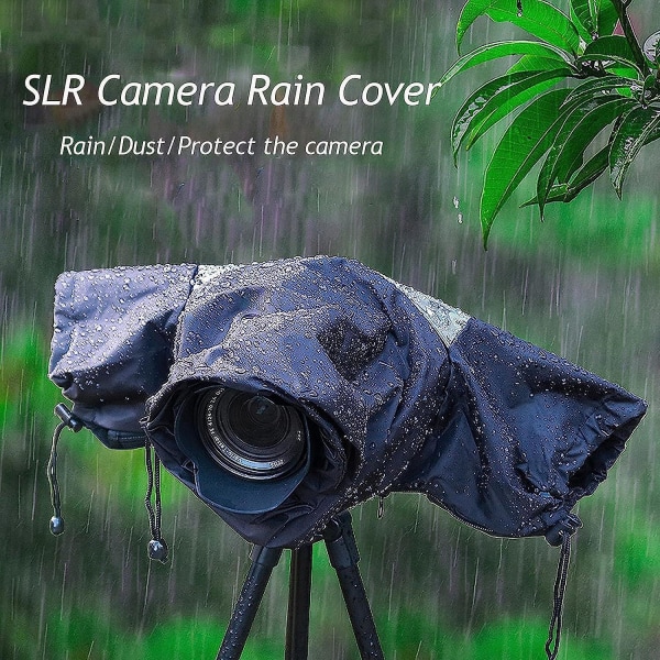 Foldbart vandtæt kameraregnslag med klart vindue til DSLR-kameraer - Kompatibel med Nikon, Canon, Sony