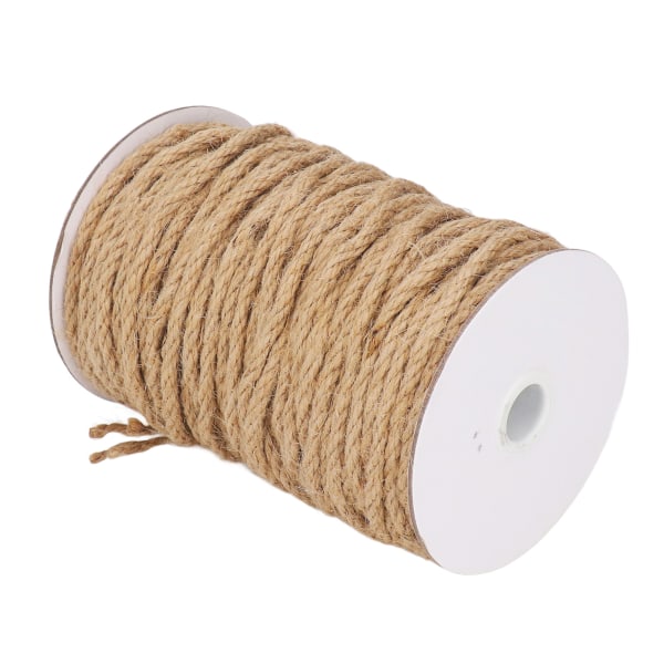 Jutegarn 50M Længde 5mm Diameter 4 Tråd Jute Snor Reb DIY Håndværk Tilbehør Hjem Dekoration