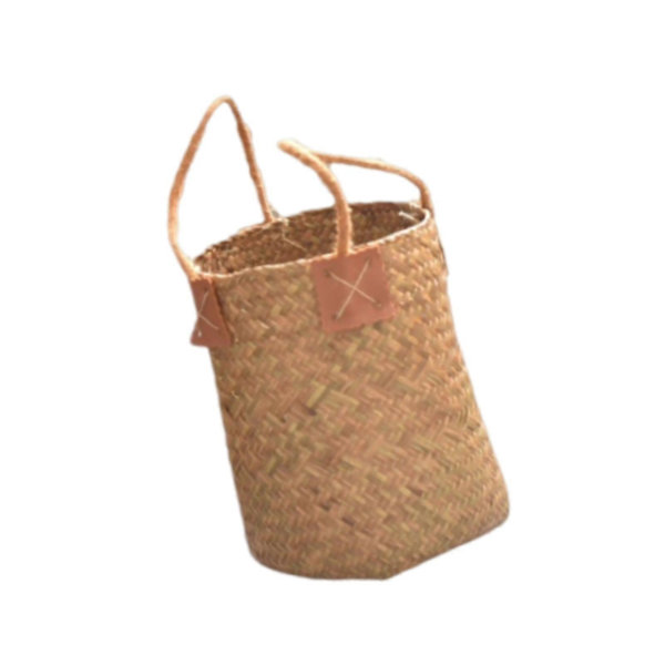 Vævet Plantekurv Organizer Rustik Plantekurv til Kontor Soveværelse Picnic Diameter 19cm