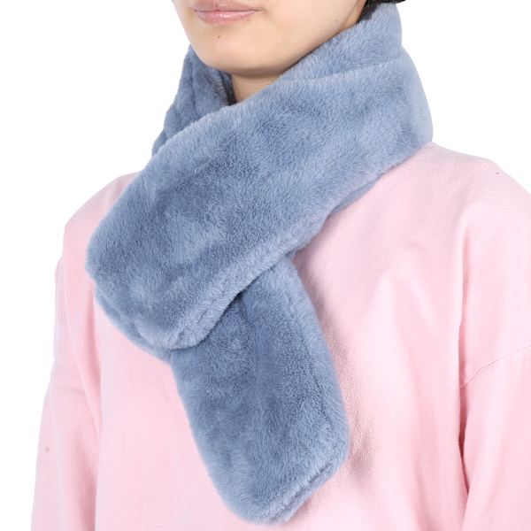 Elektrisk Värmehalshalsduk USB Vinter Varm Andas Tvättbar Unisex Nackvård WrapBlå