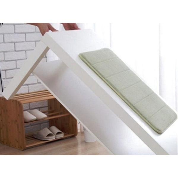 Skridsikker Bademåtte Blød Vaskbar Blød Badeværelsesmåtte Absorberende Bademåtte Komfortabel Bademåtte Grå 10x120cm