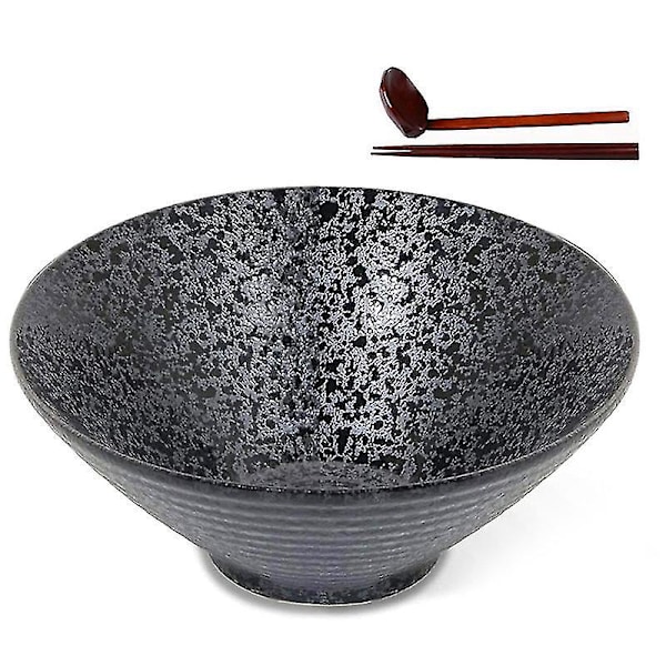 Ceramic Ramen Bowl Set with Spoon and Chopsticks