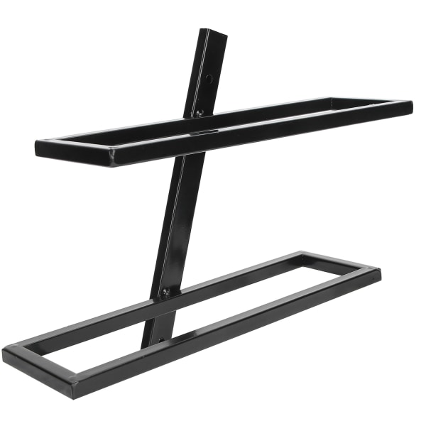 Veggmontert rødvinsflaskeholder Rack Oppbevaringshylle for husholdningskjøkken Bar Decor2 flaske