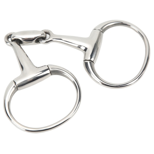 125mm Heste Mundbid i Rustfrit Stål O-Ring Heste Snaffle Bid Anti Bidning Løs Ring Snaffle til Hestegård