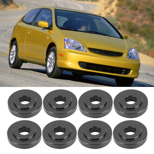 8 st aluminium automatisk bilspaksbussningssats passar för Honda Civic / AcuraBlack